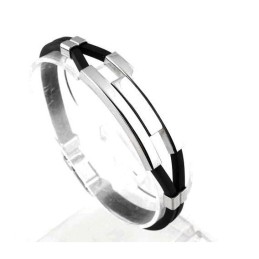 Brazalete De Silicona Y Titanio Conciso Para Hombre, Calidad Y Cantidad Garantizadas
