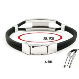 Brazalete De Silicona Y Titanio Conciso Para Hombre, Calidad Y Cantidad Garantizadas