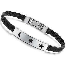 Brazalete De Cuero De Titanio Duradero Y De Uso Prolongado