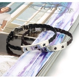 Brazalete De Cuero De Titanio Duradero Y De Uso Prolongado