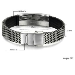 Brazalete De Cuero De Titanio Para Tener Una Larga Historia