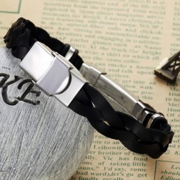 Brazalete De Cuero De Titanio Con Diamantes De Imitación, Muy Vendido En Todo El Mundo.