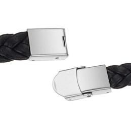 Brazalete De Cuero Y Titanio Para Hombre Con Amplia Variedad