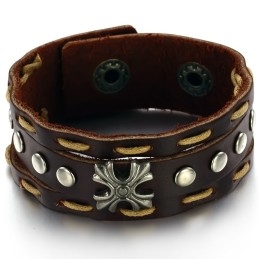 Brazalete De Cuero De Titanio Retro Para Disfrutar De Una Alta Reputación En El País Y En El Extranjero