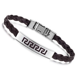 El Rey De La Cantidad: Brazalete De Cuero Y Titanio Para Mujer