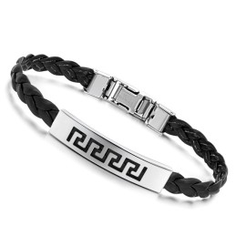 El Rey De La Cantidad: Brazalete De Cuero Y Titanio Para Mujer