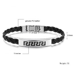 El Rey De La Cantidad: Brazalete De Cuero Y Titanio Para Mujer