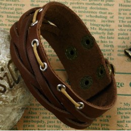 Brazalete De Cuero De Titanio De Calidad Superior