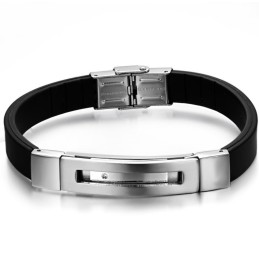 Brazalete De Silicona Y Titanio Para Hombre De Excelente Calidad.