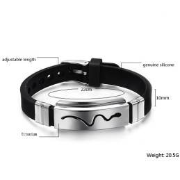 Brazalete De Silicona Y Titanio De Amplia Variedad