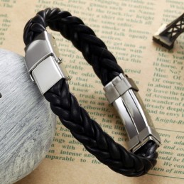 Brazalete De Cuero De Titanio Con Diamantes De Imitación, La Reina De La Calidad