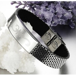 Brazalete De Cuero De Titanio Scorpion De Calidad Estable