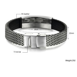 Brazalete De Cuero De Titanio Scorpion De Calidad Estable