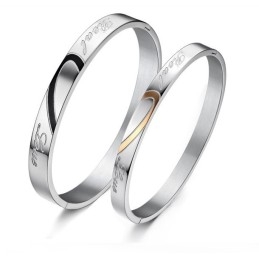 Brazalete De Titanio Con Forma De Corazón De Calidad Confiable Para Enamorados