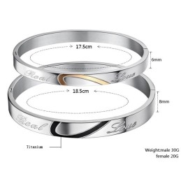 Brazalete De Titanio Con Forma De Corazón De Calidad Confiable Para Enamorados