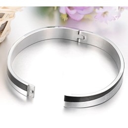 Brazalete De Titanio De Calidad Estable Para Amantes Con Diamantes De Imitación.