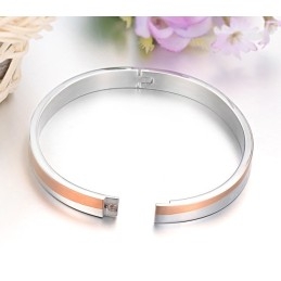 Brazalete De Titanio De Calidad Estable Para Amantes Con Diamantes De Imitación.