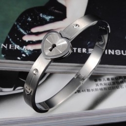 Brazalete De Titanio Con Forma De Candado De Alta Calidad Para Amantes