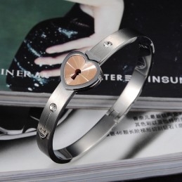 Brazalete De Titanio Con Forma De Candado De Alta Calidad Para Amantes