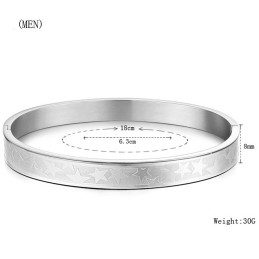 Brazalete De Titanio Con Forma De Estrella Fácil De Usar Para Amantes