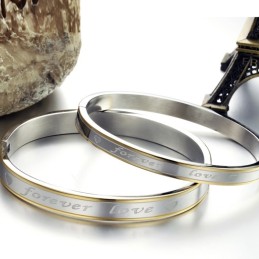 Brazalete De Titanio "Forever Love" De Calidad Estable Para Amantes