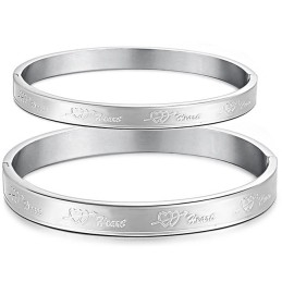 Brazalete De Titanio Con Forma De Corazón, La Reina De La Calidad Para Enamorados