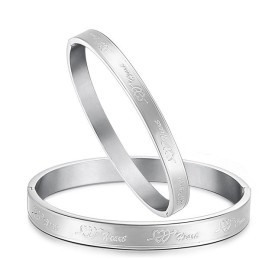 Brazalete De Titanio Con Forma De Corazón, La Reina De La Calidad Para Enamorados