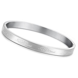Brazalete De Titanio Con Forma De Corazón, La Reina De La Calidad Para Enamorados