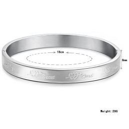 Brazalete De Titanio Con Forma De Corazón, La Reina De La Calidad Para Enamorados