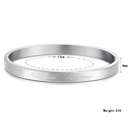Brazalete De Titanio Con Forma De Corazón, La Reina De La Calidad Para Enamorados