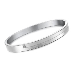 Brazalete De Titanio Conciso De Excelente Calidad Para Amantes Con Diamantes De Imitación.