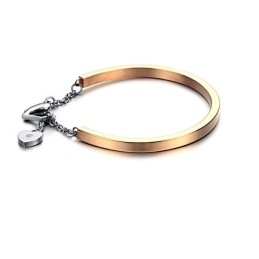Brazalete De Titanio Con Forma De Cerradura Para Mujer De Calidad Confiable
