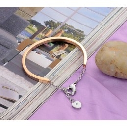 Brazalete De Titanio Con Forma De Cerradura Para Mujer De Calidad Confiable