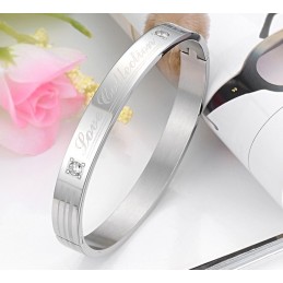 Brazalete De Titanio Con Diamantes De Imitación Para Amantes, Calidad Y Cantidad Garantizadas.