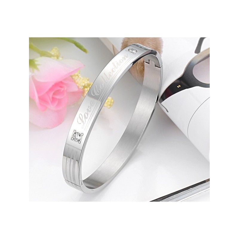 Brazalete De Titanio Con Diamantes De Imitación Para Amantes, Calidad Y Cantidad Garantizadas.