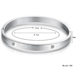 Brazalete De Titanio Con Diamantes De Imitación Para Amantes, Calidad Y Cantidad Garantizadas.