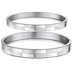 Brazalete De Titanio Con Rejilla De Gran Variedad Para Amantes