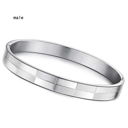 Brazalete De Titanio Con Rejilla De Gran Variedad Para Amantes
