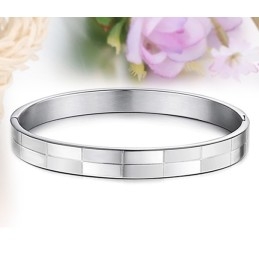 Brazalete De Titanio Con Rejilla De Gran Variedad Para Amantes