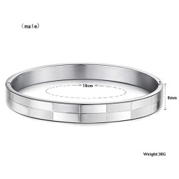 Brazalete De Titanio Con Rejilla De Gran Variedad Para Amantes
