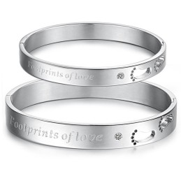 Brazalete De Titanio De Excelente Calidad Para Amantes Con Diamantes De Imitación.