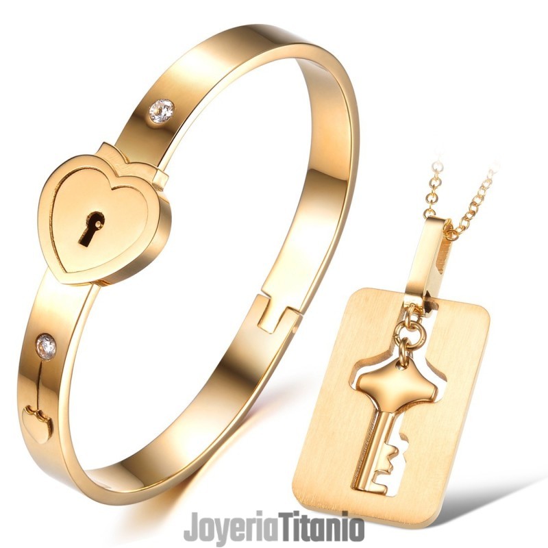 Brazalete De Titanio Con Forma De Candado De Buena Reputación Para Amantes Brazalete De Titanio Con Forma De Candado De Buena Reputación Para Amantes