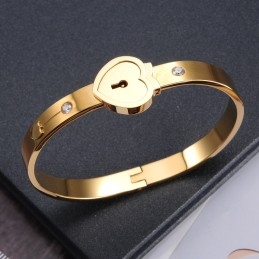 Brazalete De Titanio Con Forma De Candado De Buena Reputación Para Amantes