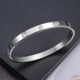 Brazalete De Titanio Femenino De Alta Calidad Con Diamantes