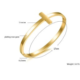 Brazalete De Titanio Conciso Para Mujer De Calidad Estable