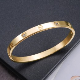 Brazalete De Titanio Femenino De Calidad Estable Con Diamante