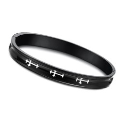Brazalete De Titanio Con Forma De Cruz, Duradero Y De Uso Frecuente, Para Amantes.