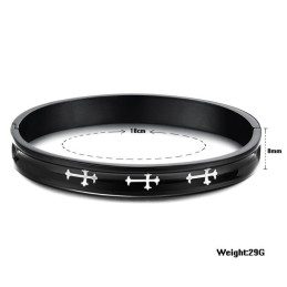 Brazalete De Titanio Con Forma De Cruz, Duradero Y De Uso Frecuente, Para Amantes.