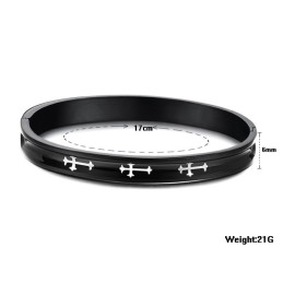 Brazalete De Titanio Con Forma De Cruz, Duradero Y De Uso Frecuente, Para Amantes.