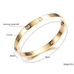 Brazalete De Titanio Femenino De Calidad Confiable Con Diamantes De Imitación